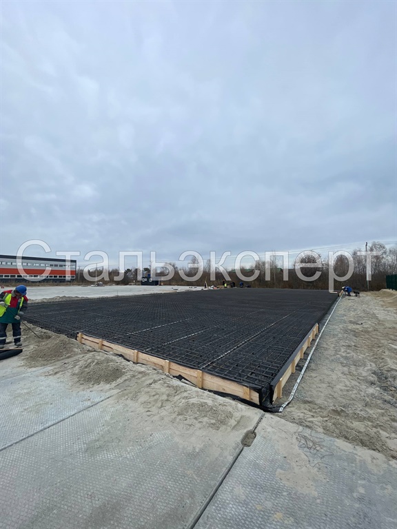 Фото строительства ангара в индустриальный парк Боровский 1