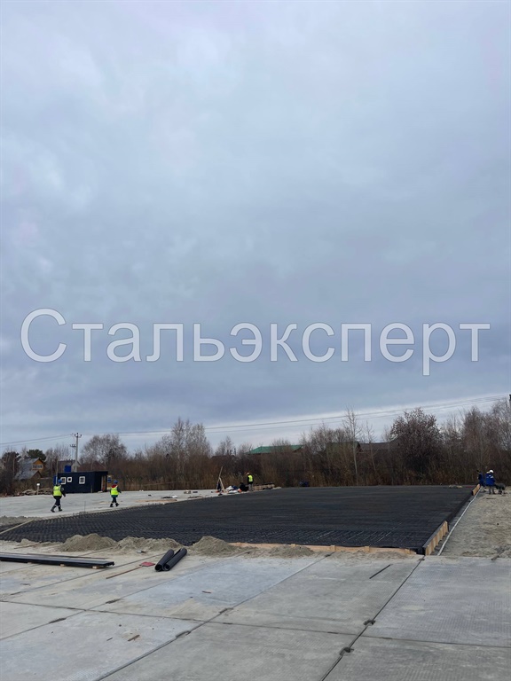 Фото строительства ангара в индустриальный парк Боровский 3