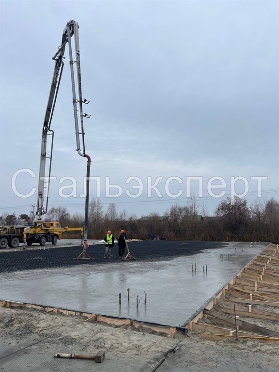 Фото строительства ангара в индустриальный парк Боровский 4